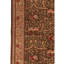 Tapis brun / rouge en laine noué à la main de conception unique 5 pi 9 po x 8 pi 9 po