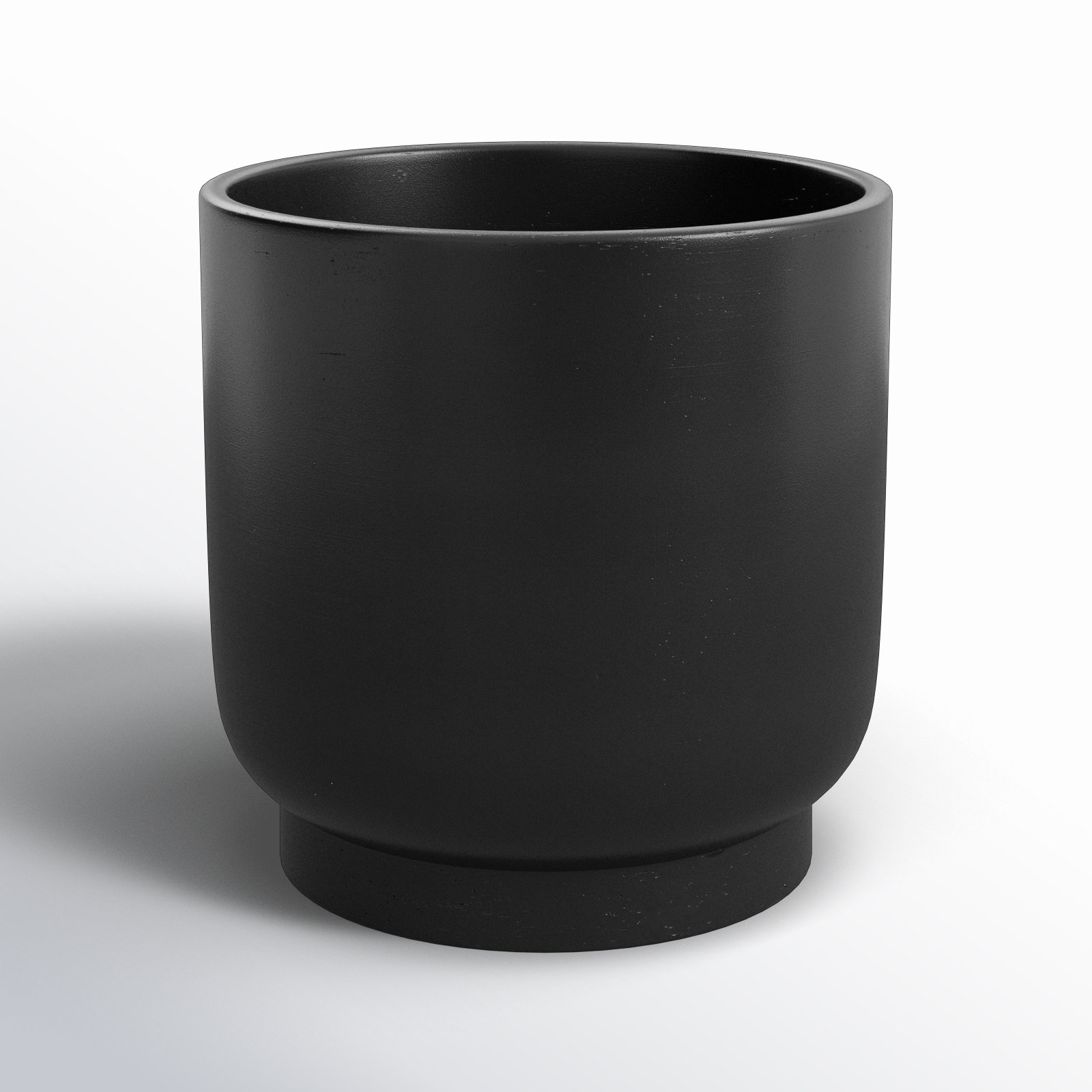 Lyria Terracotta Pot Planter, Black, 5.51" H x 5.91" W x 5.91" D
