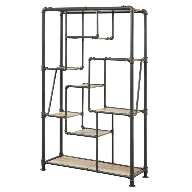 Bibliothèque ouverte géométrique en métal H 74,75 "x H 47,63" Eadie