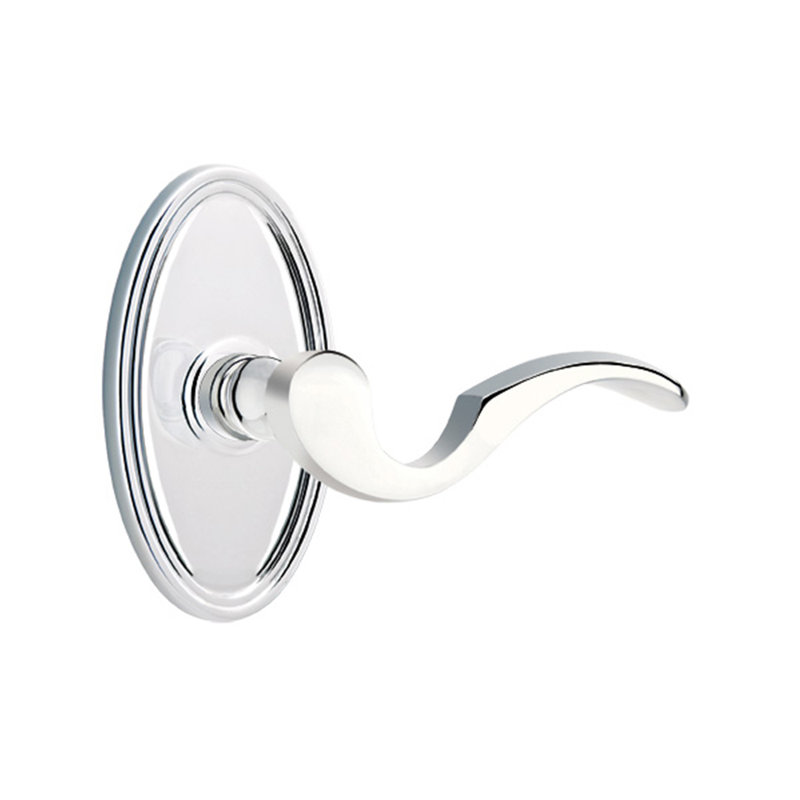 Poignée de porte avec rosette Cortina Passage (Hall & Closet), Droite, Chrome poli