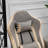 xpiyaer Manual Swivel Recliner Armchair Compact 135° Reclining Neutral Gray Faux Leather for Living Room