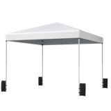 10 pi. L 10 pi. D Pavillon de jardin en métal, auvent escamotable