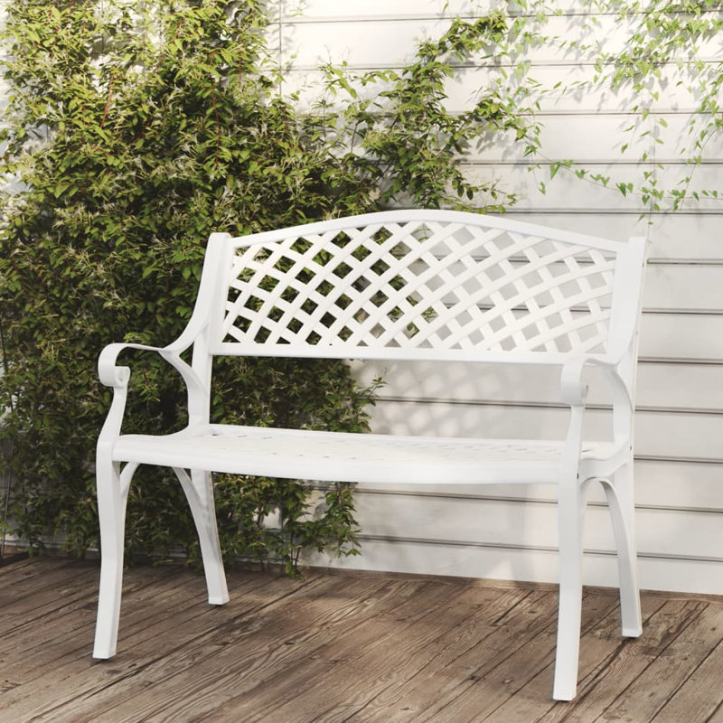 Abiah Outdoor Bench, White