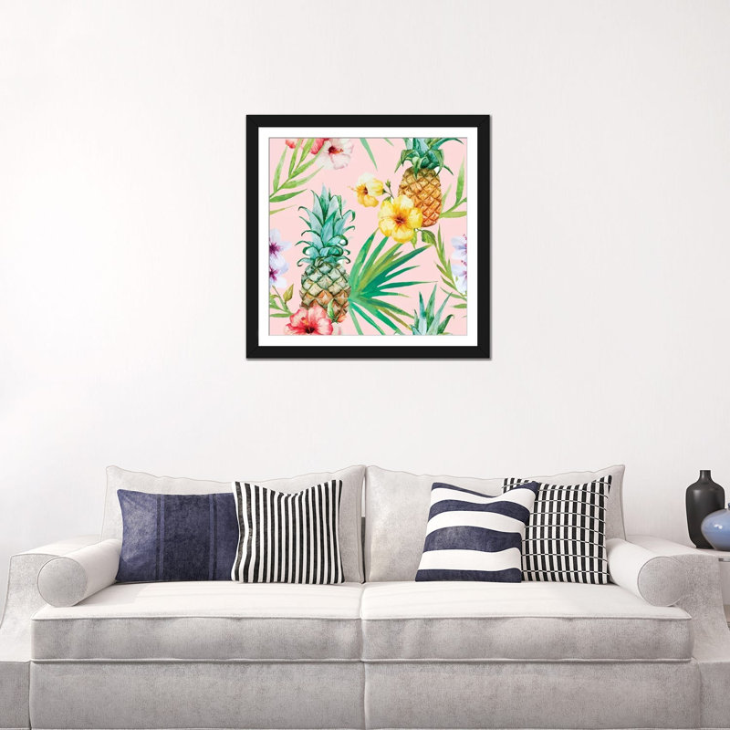 " Hawaii " by 83 Oranges, 18" H x 18" W x 1.5" D, Black Floater Framed Canvas, No Mat