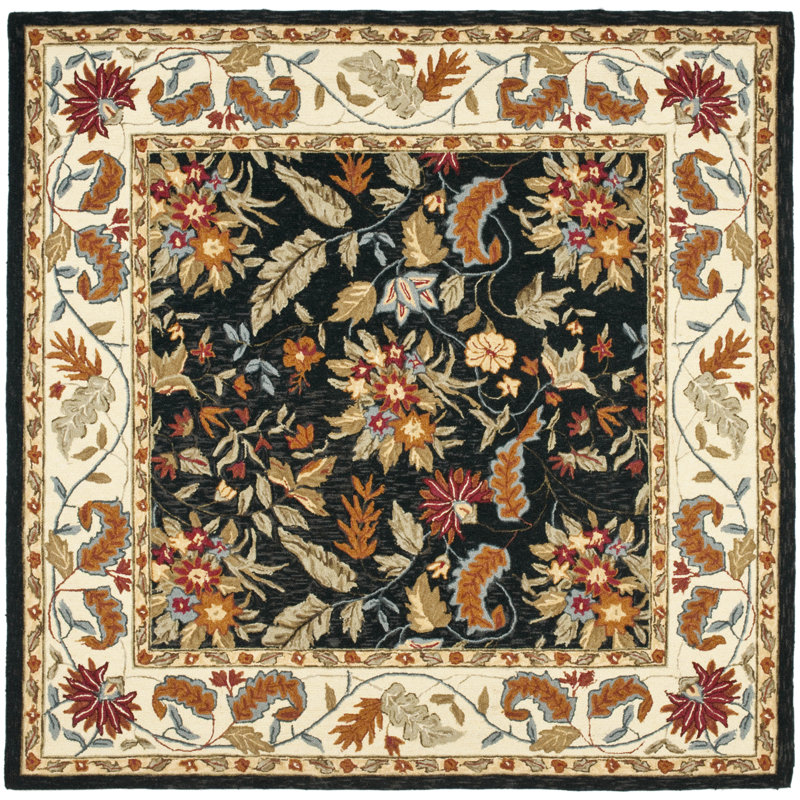 Tapis oriental en laine touffeté à la main Helena, Carré 6 pi