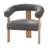Mamanbai Modern Barrel Back Accent Chair with Solid Wood Three-Leg Frame-2050807022