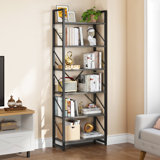 Axtell 69.6" Tall Bookshelf 6 Tier Bookcase, Modern Book Shelf Open Display Storage Rack Shelves