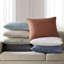 Taie décorative rustique en coton couleur unie-89185002-93532646