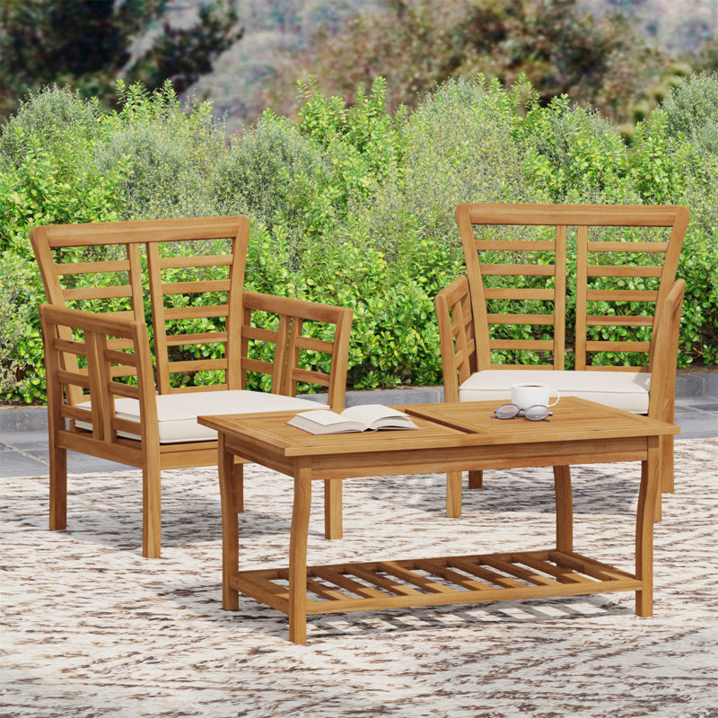 2 CHAISES CLUB CAYDON + TABLE