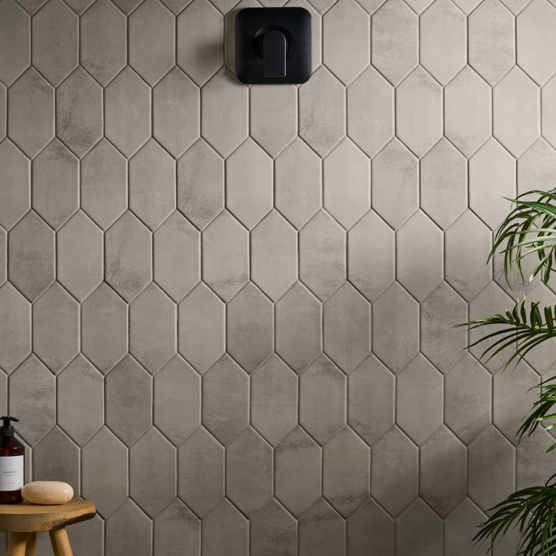 Atlas 3.93 In. X 7.87 In. Picket Matte Porcelain Floor And Wall Tile (3.53 Sq. Ft. / Case), Dove Gray, Concrete Look