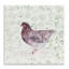 Portrait de poule sur plaque de brindilles de feuilles, design par Cady