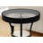 Accent Table, Side, End, Nightstand, Lamp, Round, Clear Tempered Glass, Black Metal, Transitional