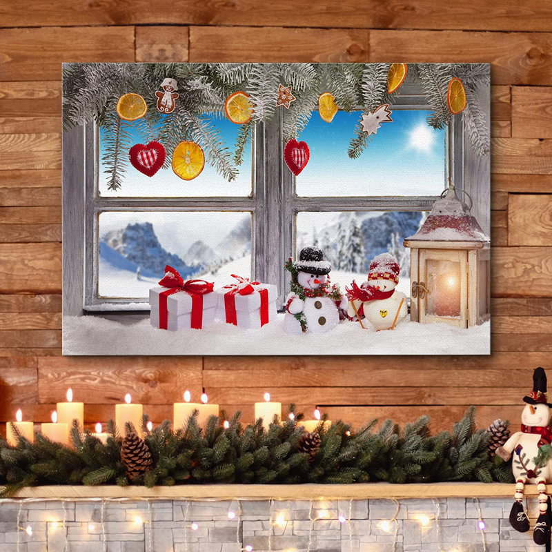 Célébration de Noël, impression, H 32 po x l 48 po, Toile tendue