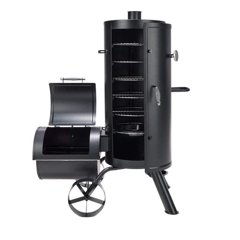 Outdoor Leisure Products Multi Level Vertical Smoker And Charcoal Grill