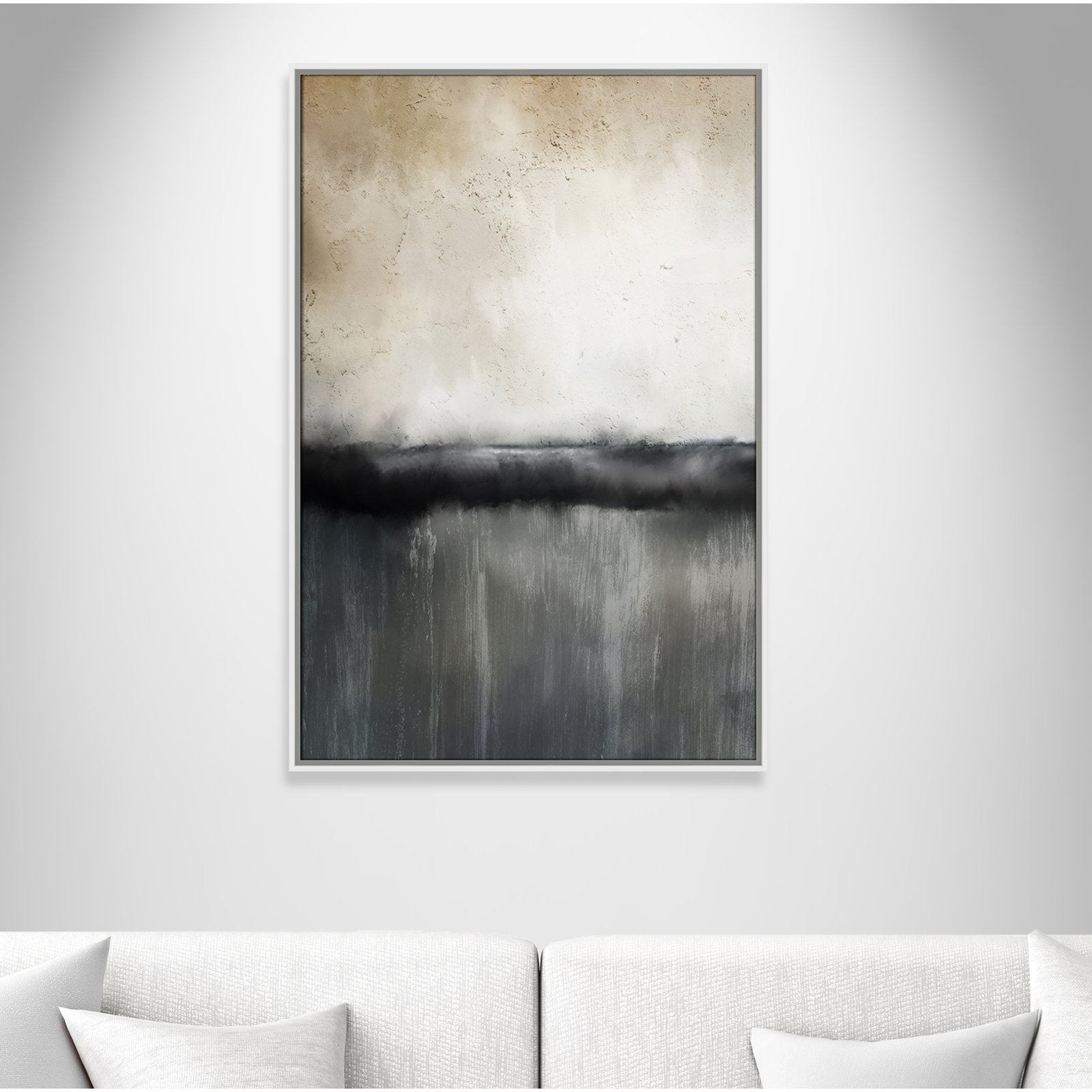 Dorota "Sunset" Print by Kimberly Allen, 37.5" H x 25.5" W, Picture Framed Canvas, White