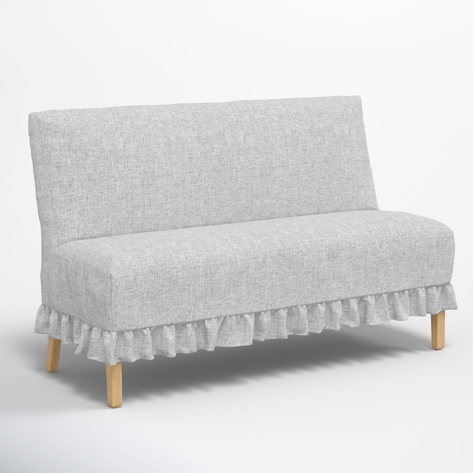 Maggie 57" Bench, Zuma Pumice Textured Linen
