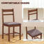 Ensemble de salle à manger 5 pièces en bois massif pour 4 personnes, table de cuisine de style campagnard avec chaises rembourrées pour petits espaces, salle à manger, coin repas