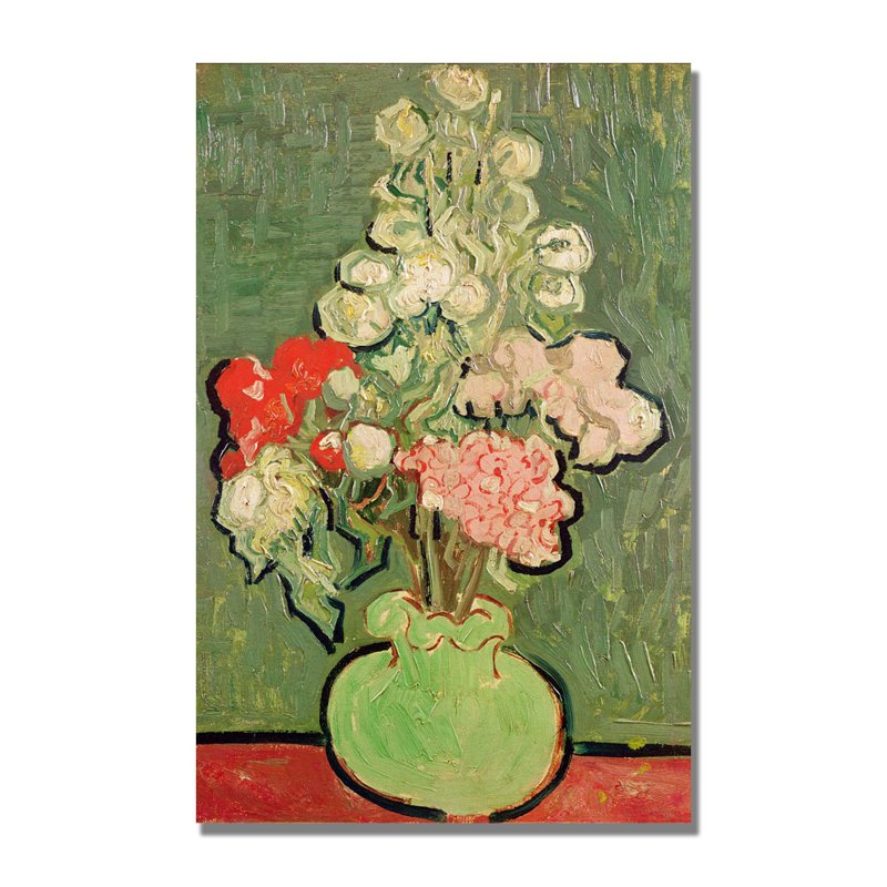 " Bouquet Of Flowers " by Vincent Van Gogh Painting Print, 24" H x 16" W x 2" D