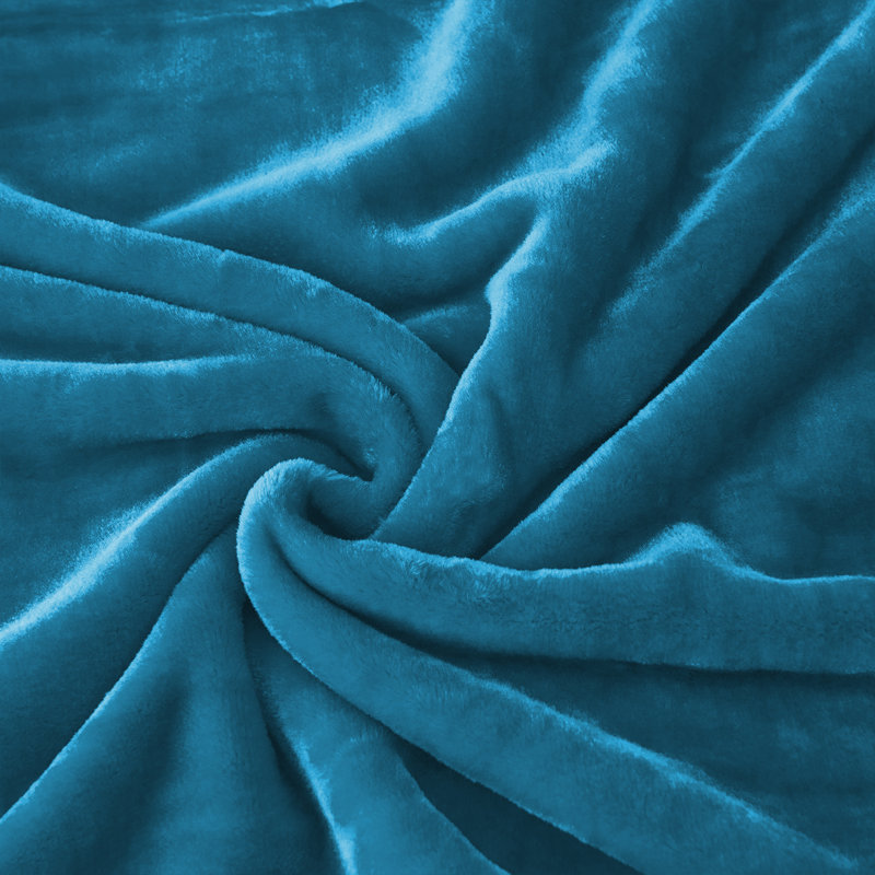 Couverture en vison , Grand, Bleu sarcelle
