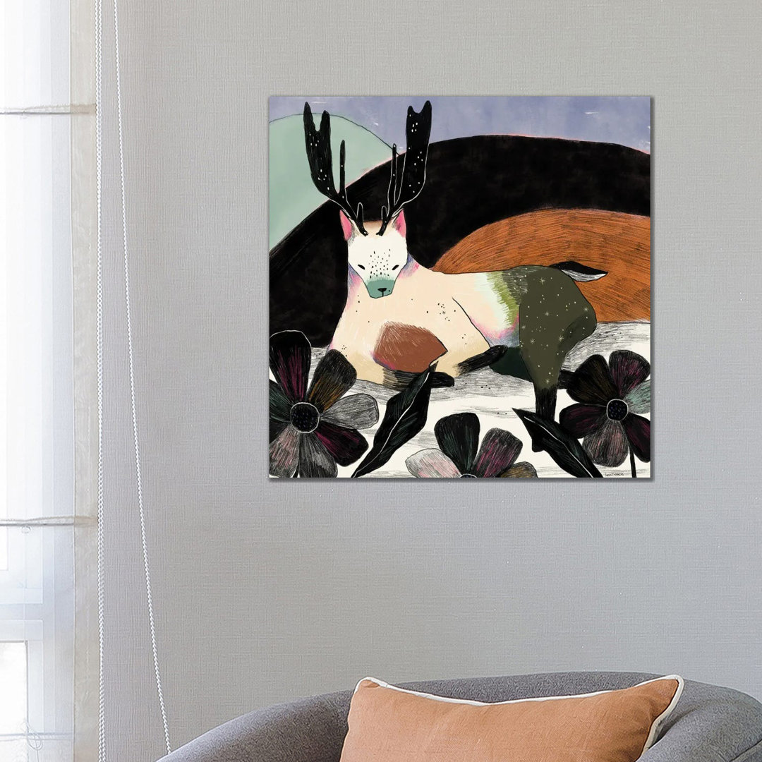 Deer Wolf von Sweet Omens - Galerie-verpackte Leinwand Giclée