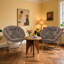 Upholstered Round Saucer Chairs Lounge Chairs, Foldable Papasan Chairs Reading Chairs for Bedroom-95209946-101920691