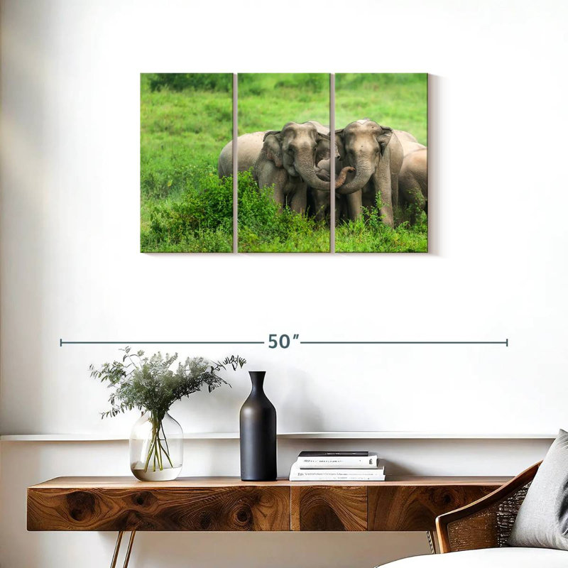 Brampt Asian Elephant Huddle, 20" H x 33" W