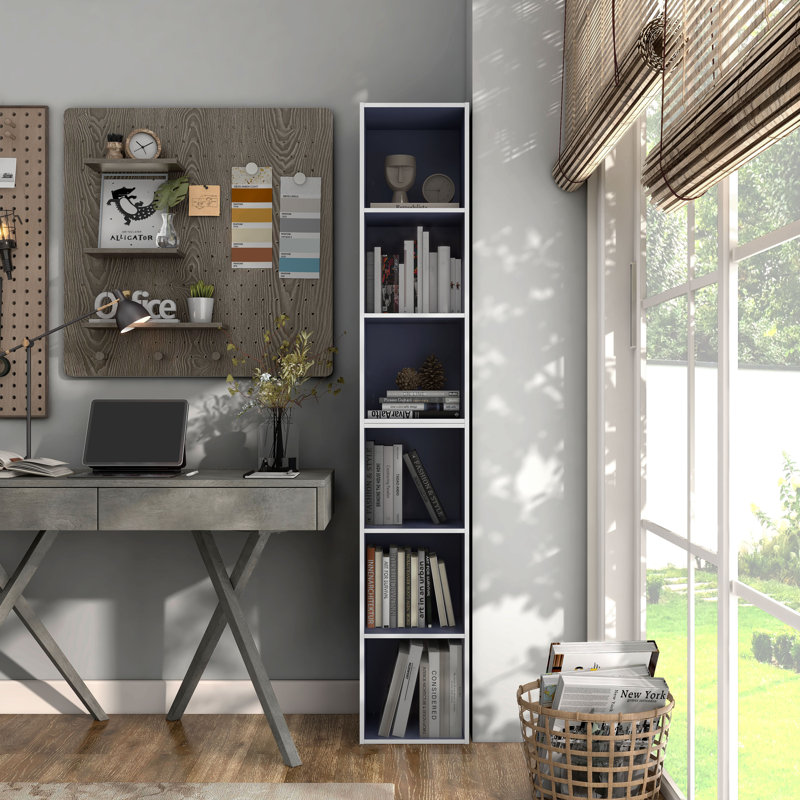 Bibliothèque de rangement Breayla, 3 cubes, Bleu acier