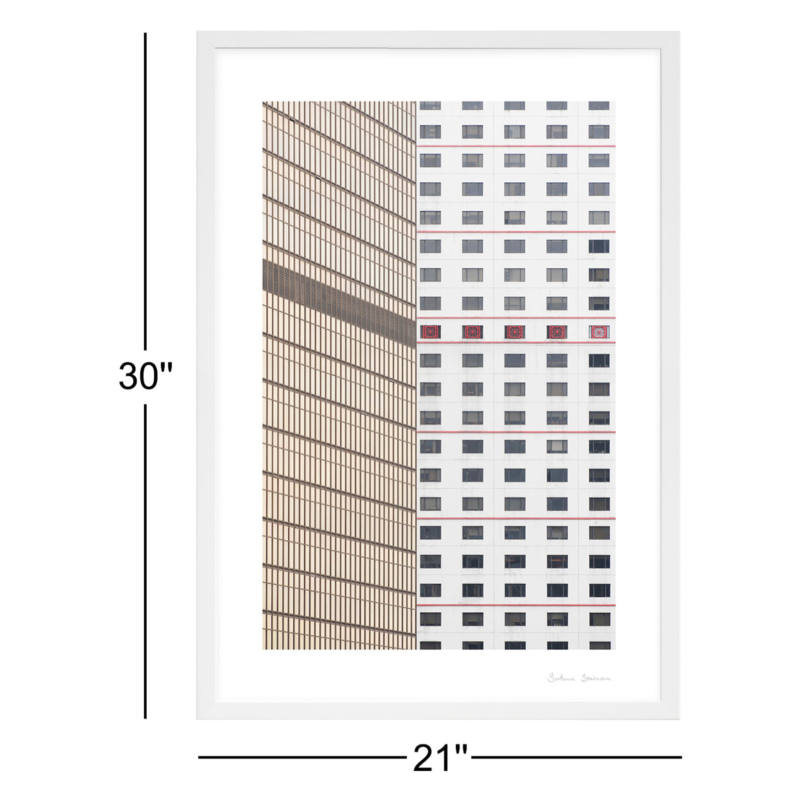 Loui "Hong Kong 1" Photo Print, 30" H x 21" W x 1.25" D, White