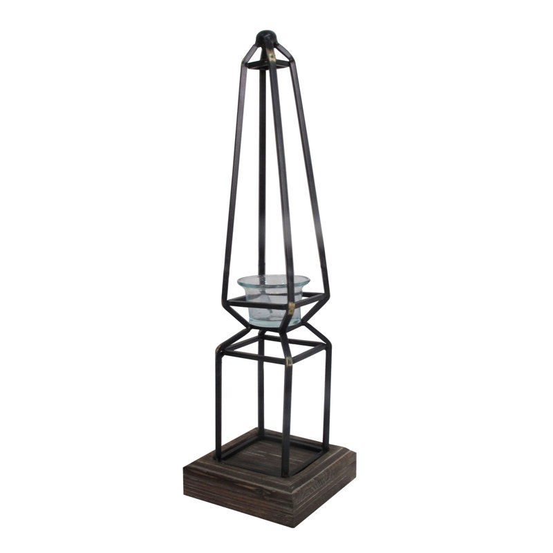 15.5'' H Glass Tabletop Votive Holder