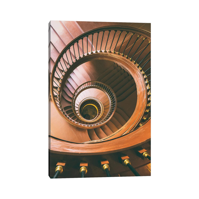 Escalier par Mikolaj Gospodarek - photographie sur toile tendue, H 12 po x l 8 po x P 0,75 po
