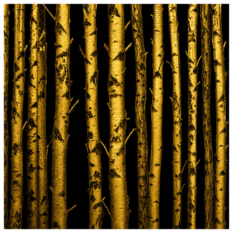Couvre-lit matelassé Golden Birch Trees, Très grand lit