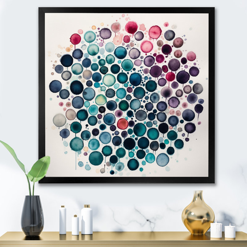 «Exploration des profondeurs de la fludité verte II», reproduction sur toile, H 36 po x l 36 po x P 1,5 po, Cadre photo noir