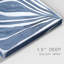 Feuille bleue stylisée I - peinture sur toile tendue-828922525