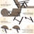 Denyel Outdoor Metal Chaise Lounge-887616641