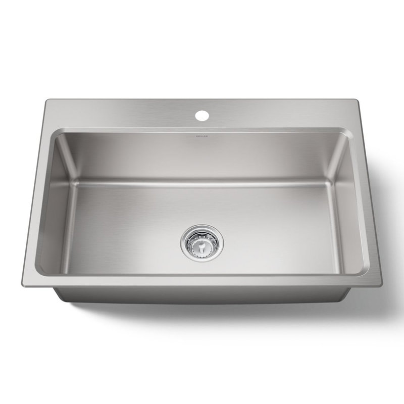 Prologue 33" L x 22" W x 9" D Top-Mount/Undermount Kitchen Sink