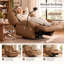 Fauteuil inclinable manuel surdimensionné de 81 cm de large avec pivot à 360°, support pour téléphone et poche latérale-1041615948