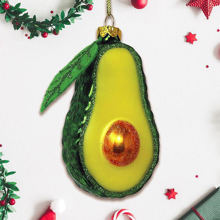Ornement de Noël en verre Jasminko Avocado