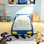 Lit plateforme en bois en forme de voiture avec roues pour adolescents