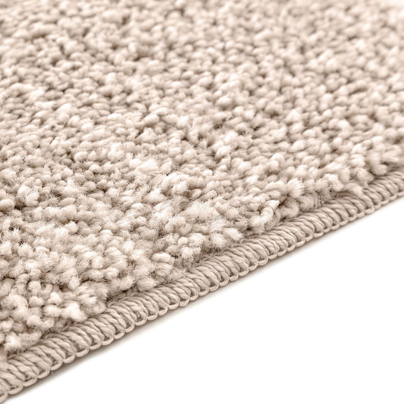 Cotton Non-Slip Bath Mats Rectangular, 70cm, Cream, 120cm