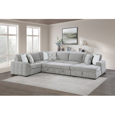 4-piece Sectional With Pop-up Sleeper
