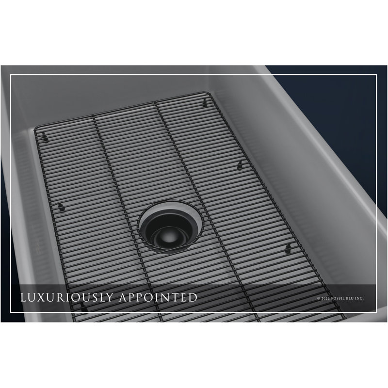 Luxury Solid Fireclay Farmhouse Sink, Matte Black Accessories
