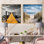 Beach Photo Tranquil Tide VI - Ensemble de 2 collages nautiques et carrés de plage