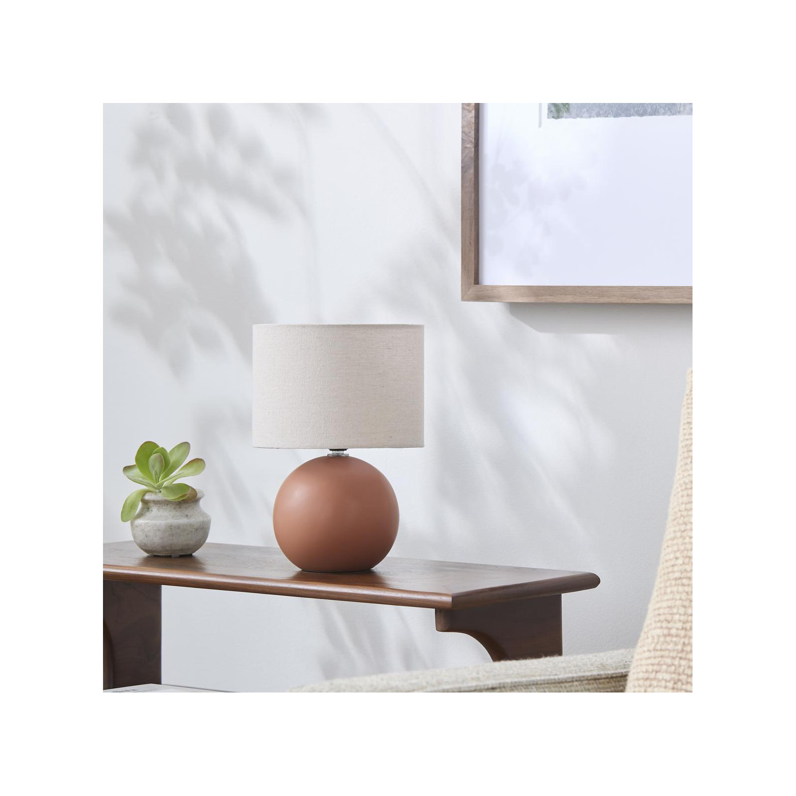 Pramit Accent Table Lamp, Burnt Orange