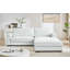 Canapé modulaire rembourré avec repose-pieds amovible-357018616