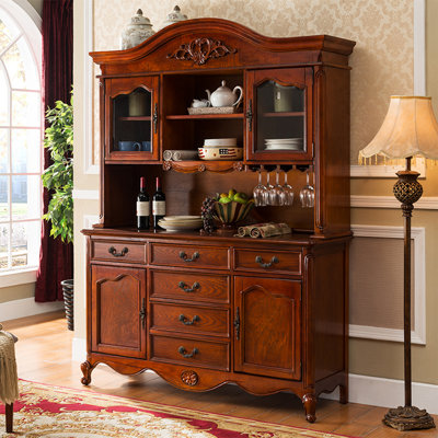 Buffet de rangement tout-en-un américain de style américain entièrement en bois massif.