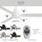 Gaze Collection 60" LED Three-Blade Ceiling Fan