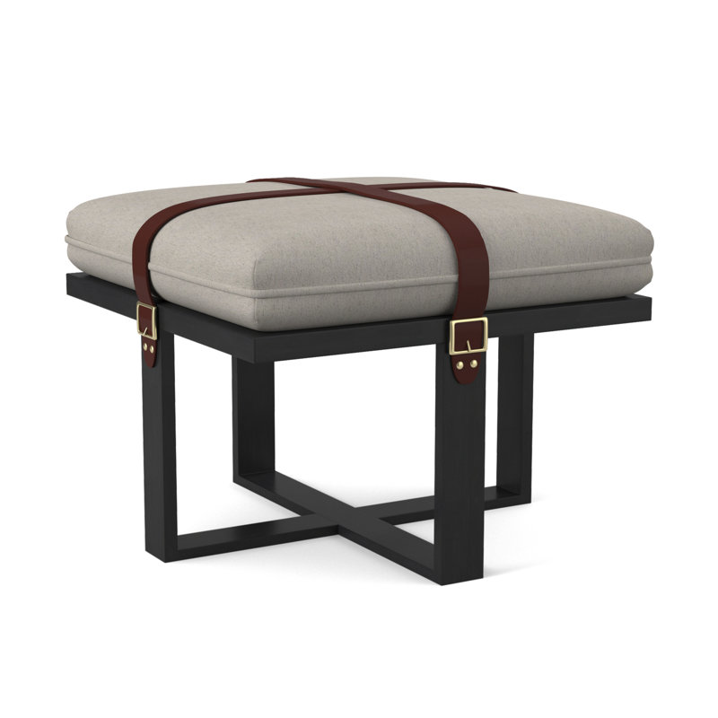 Square Ottoman, Espresso, Libby Linen
