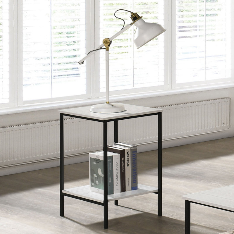 Ensemble de tables basses 3 pièces Ayton, Blanc