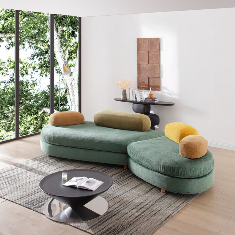 Canapé vert moderne au design simple