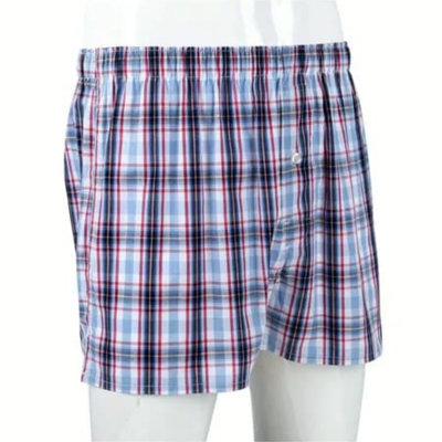 Paquet de 3 sous-vêtements pour hommes, caleçon et boxer en coton à carreaux, taille M-2XL